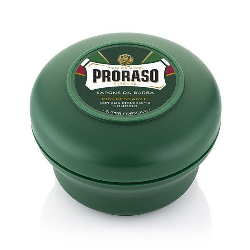 Savon à raser Proraso rafraichissant et tonifiant. Bol vert 150 ml.