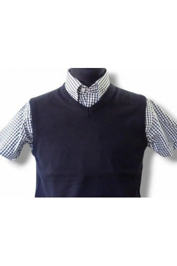Pull débardeur/ tank top col V. Marine. Moonstomp Clothing. Existe en 5 tailles. Chemise relco vichy noire.