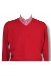 Pull col V manches longues Moonstomp Clothing. Rouge. 5 tailles disponibles. Chemise vichy rouge Relco.