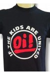 T-shirt noir oi! in the kids are united. Logo Oi rouge dans un cercle blanc. Grand logo 6 tailles disponibles.