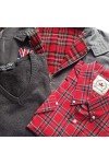 pull gris Moonstomp Clothing + chemise rouge Relco + harrington jacket JB gris.