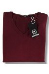 Tank top bordeaux Relco London. Débardeur sans manches Col V.