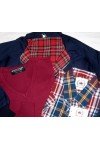 Pull bordeaux moonstomp clothing + Harrington jacket marine anglais + Chemise relco london écossais.