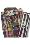 Chemise Relco London écossais + Bretelles Relco London bordeaux.