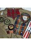 Bretelles Relco orange + harrington jacket camel + patch Northern Soul + rasoir Fatip Piccolo.