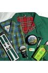 Bretelles Relco vert + harrington jacket vert + rasoir Razorock Old Type
