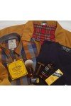 Pull Moonstomp marine + blouson harrington jacket anglais moutarde + rasoir Fatip "il Piccolo".
