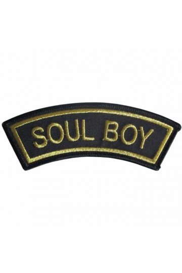 Patch d'épaule Soul Boy. Brodé. Thermocollant. Patch northern soul, mods anglais, wigan casino.