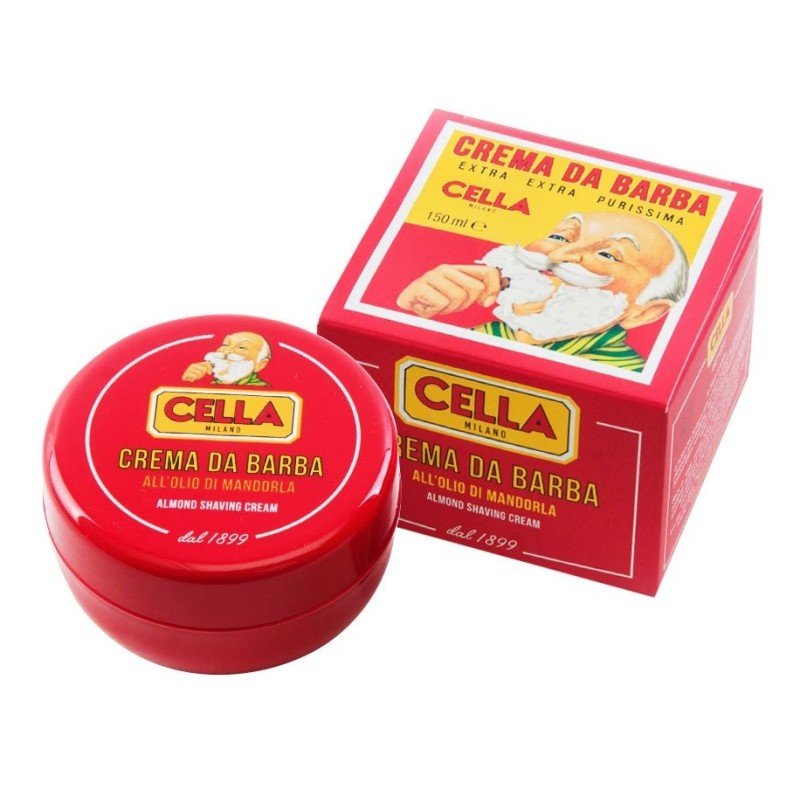 Crème à raser "CELLA ". A l'huile d'amandes.  Bol de 150ml.
