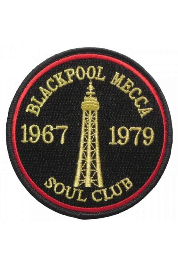 Patch Northern Soul - Blackpool Mecca 1967-1979. Brodé Thermocollant. Style scooterist, mods anglais, wigan casino.