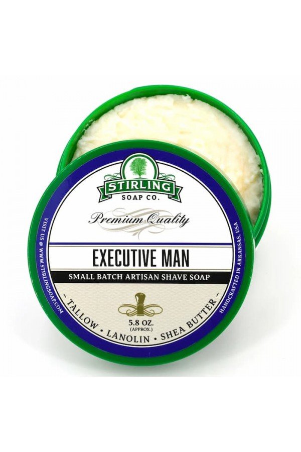 Savon à raser Stirling "Executive Man  " pot ouvert de 170ml.