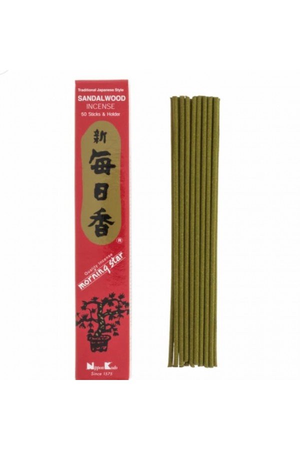 Encens bois de santal Nippon Kodo. Gamme Morning Star. Boite de 50 bâtons. Fabriqué au Japon.