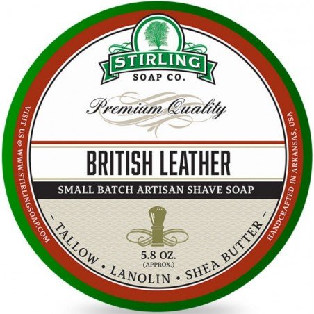 Savon à raser Stirling "British Leather".  Pot de 170ml.
