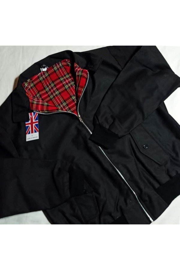 Blouson harrington jacket  Made in England, Noir.
