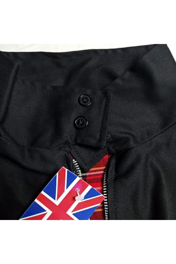 Harrington col du blouson avec 2 boutons