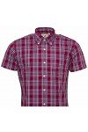 Chemise Relco CK74 de face. Bordeaux et ciel.