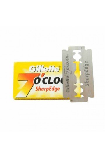 Lames Gillette 7 O'Clock Sharp Edge .Boite Jaune 5 lames.