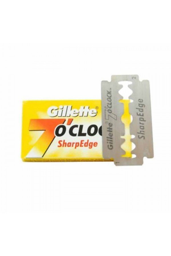 Lames Gillette 7 O'Clock Sharp Edge .Boite Jaune 5 lames.