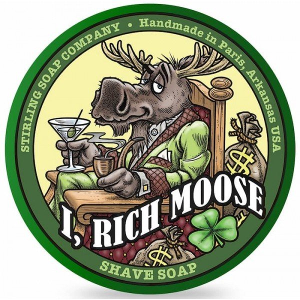 Savon de rasage Stirling " I, Rich Moose".  Pot de 170 ml.