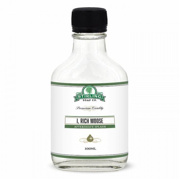 Après-rasage Stirling "I Rich Moose". Flacon de 100 ml.
