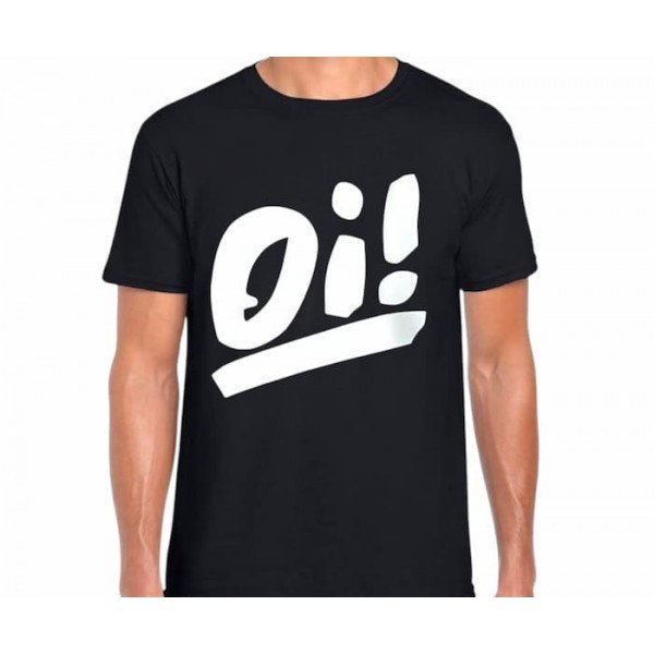 T-shirt Oi! british ska rudeboy culture. Noir grand logo blanc. Existe en 6 tailles.