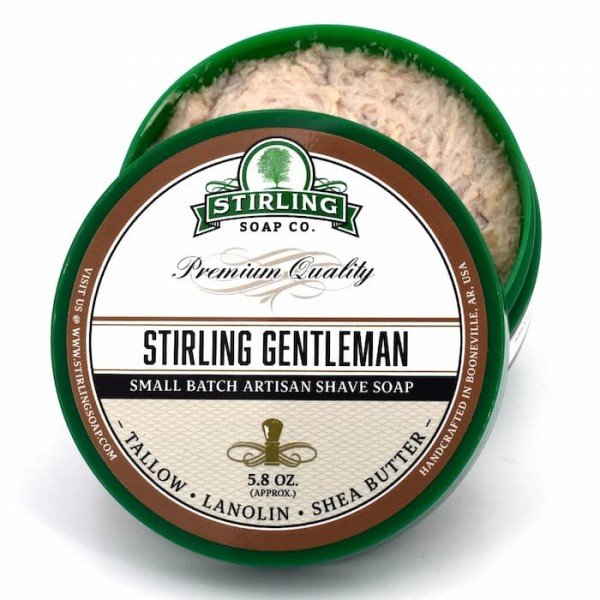 Savon de rasage Stirling Gentleman pot ouvert
