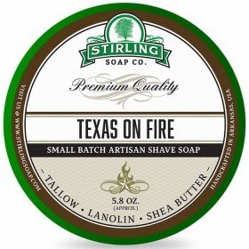 Savon à raser Stirling "Texas on fire". Pot de 170ml.