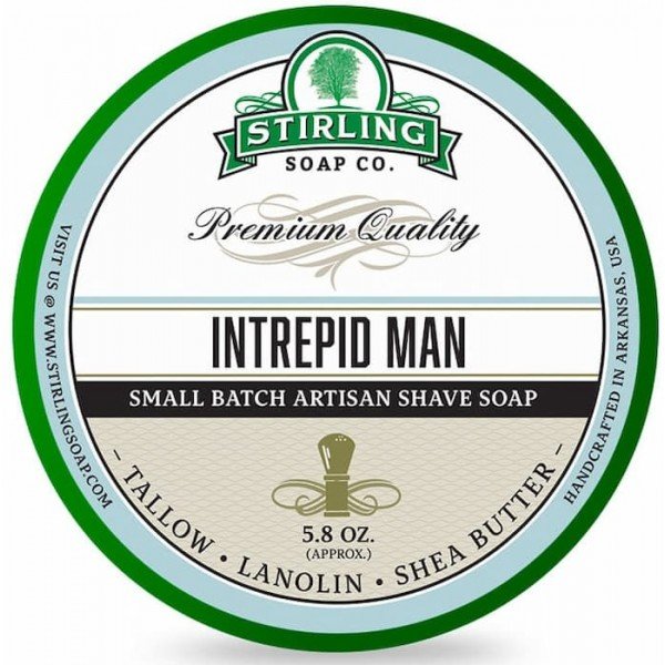 Savon de rasage Stirling "Intrepid Man". Pot de 170ml.