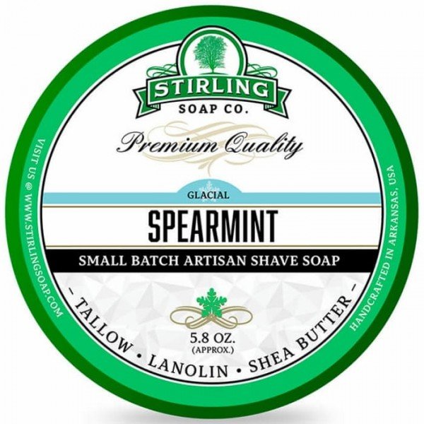 Savon de rasage Stirling "Glacial Spearmint".  Pot de 170ml.