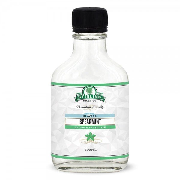 Après-rasage Stirling "Glacial Spearmint". Flacon de 100 ml.