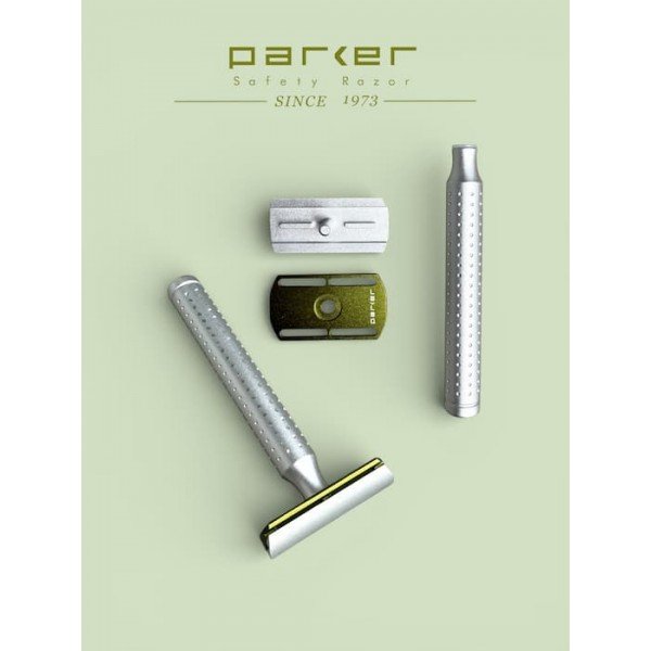 Rasoir de sureté  3 pièces, Parker AeroShave Aluminiun L.