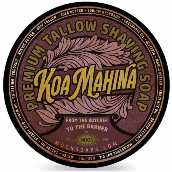 Savon à raser Moon Soaps "Koa Mahina".  Pot de 170g.