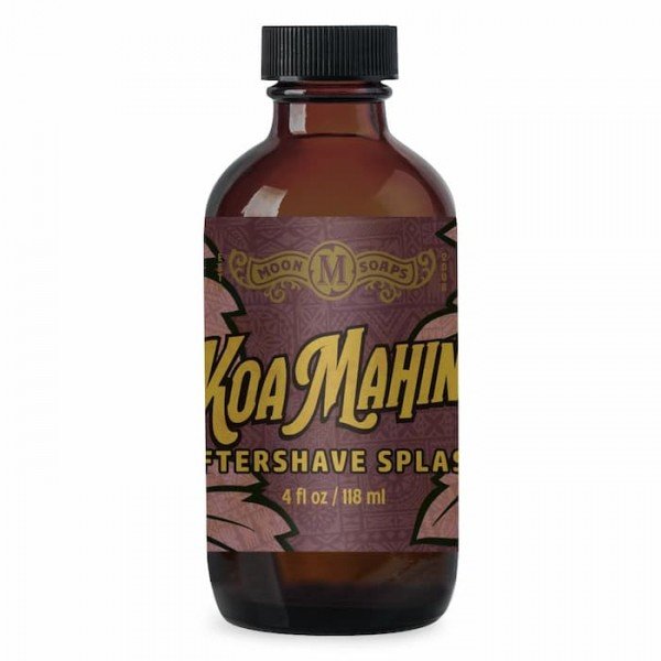 Après-rasage Moon Soaps "Koa Mahina".  Flacon de 118ml.