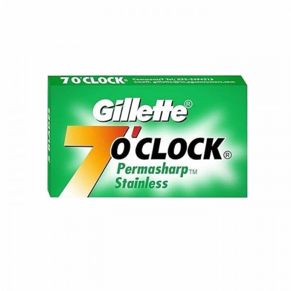 Boite 10 Lames de rasoir Gillette 7 O'clock Permasharp Stainless
