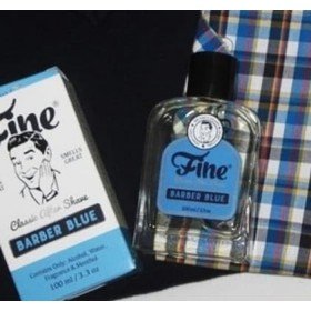 Après-rasage Fine "Barber Blue". Fragrance: fougère fraîche. Parfum barbershop traditionnel.