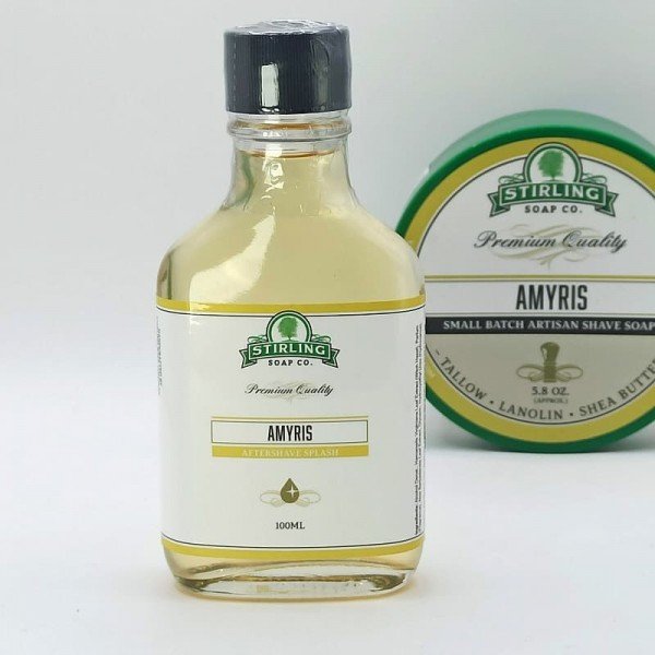 Flacon d' Apres-rasage Stirling Amyris , le complément parfais du savon du même nom