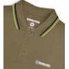Polo Lambretta Clothing. Kaki bande noire et vert sauge.