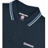 Polo Lambretta Clothing. Marine bande bleu et bleu fumé