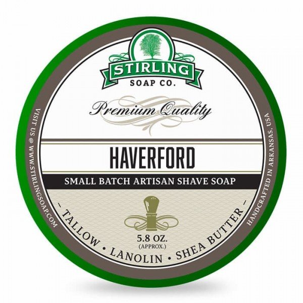 Savon à raser Stirling "Haverford". Pot de 170 ml.