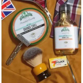 Après-rasage Stirling "Orange Chill" + savon à raser Stirling "Orange Chill" + Rasoir Razorock "Mission".