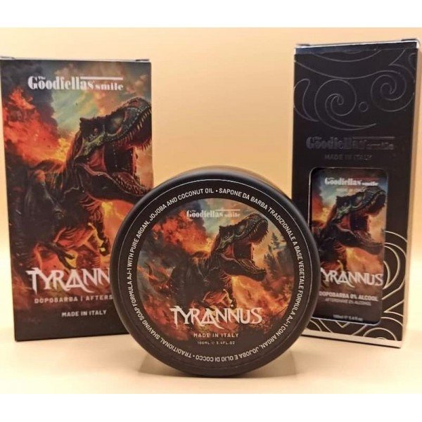 Après-rasage Goodfellas Smile "Tyrannus " + savon à raser Goodfellas Smile "Tyrannus" + lotion après-rasage "Tyrannus"
