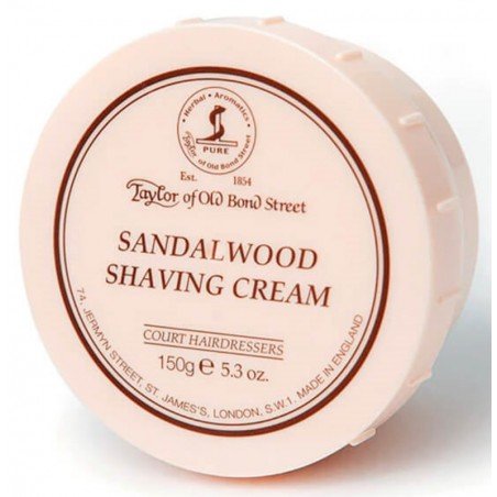 Crème à raser Taylor of Old Bond Street "Sandalwood". Bois de santal. 150g.