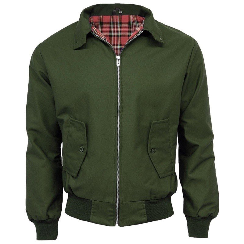harrington jacket JB Made in England. Vert Olive.