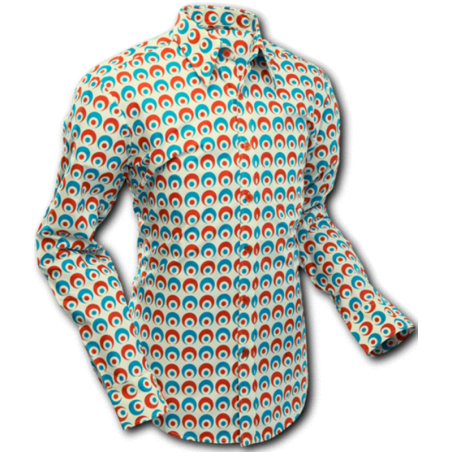 chemise Chenaski mod, retro 60/70, "Eyeball"