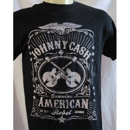 T-shirt  Johnny Cash . Genuine American Rebel . T-shirt officiel.