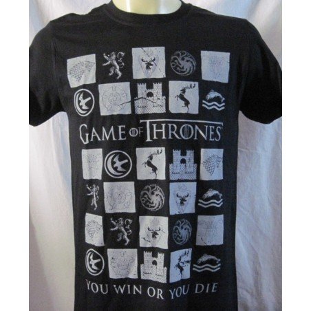 T-shirt  serie télé Game of Thrones / le Trône de fer " You win ou you die" . T-shirt officiel.