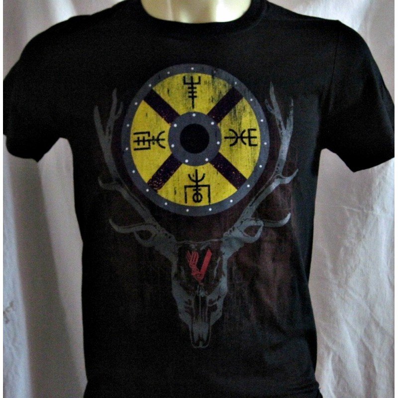 T-shirt  serie télé Vikings "Stag"  le cerf  (symbole du clan Finehair)