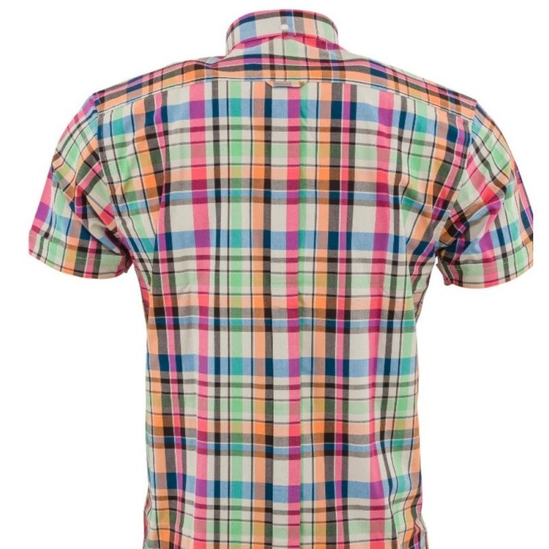 Chemise Relco London CK61 retro vintage.Madras. de dos.